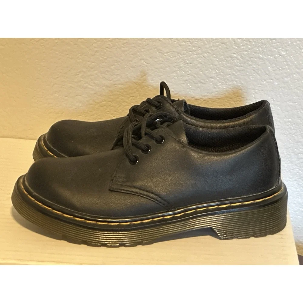 Dr. Martens 1461 J Kids sz.12‎ EU 29 Black Leather Oxfords Lace Up Flats Shoes